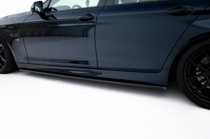 Seitenschweller Ansatz (Paar) V.2 passend für BMW 5er F10/F11 M-Paket / M5 schwarz Hochglanz