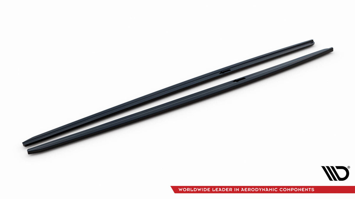 Seitenschweller Ansatz (Paar) V.2 passend für BMW 5er F10/F11 M-Paket / M5 schwarz Hochglanz