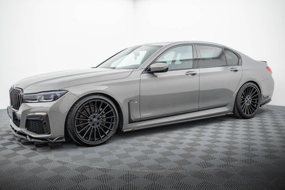 Seitenschweller Ansatz (Paar) V.2 passend für BMW 7 M-Paket G11 schwarz Hochglanz