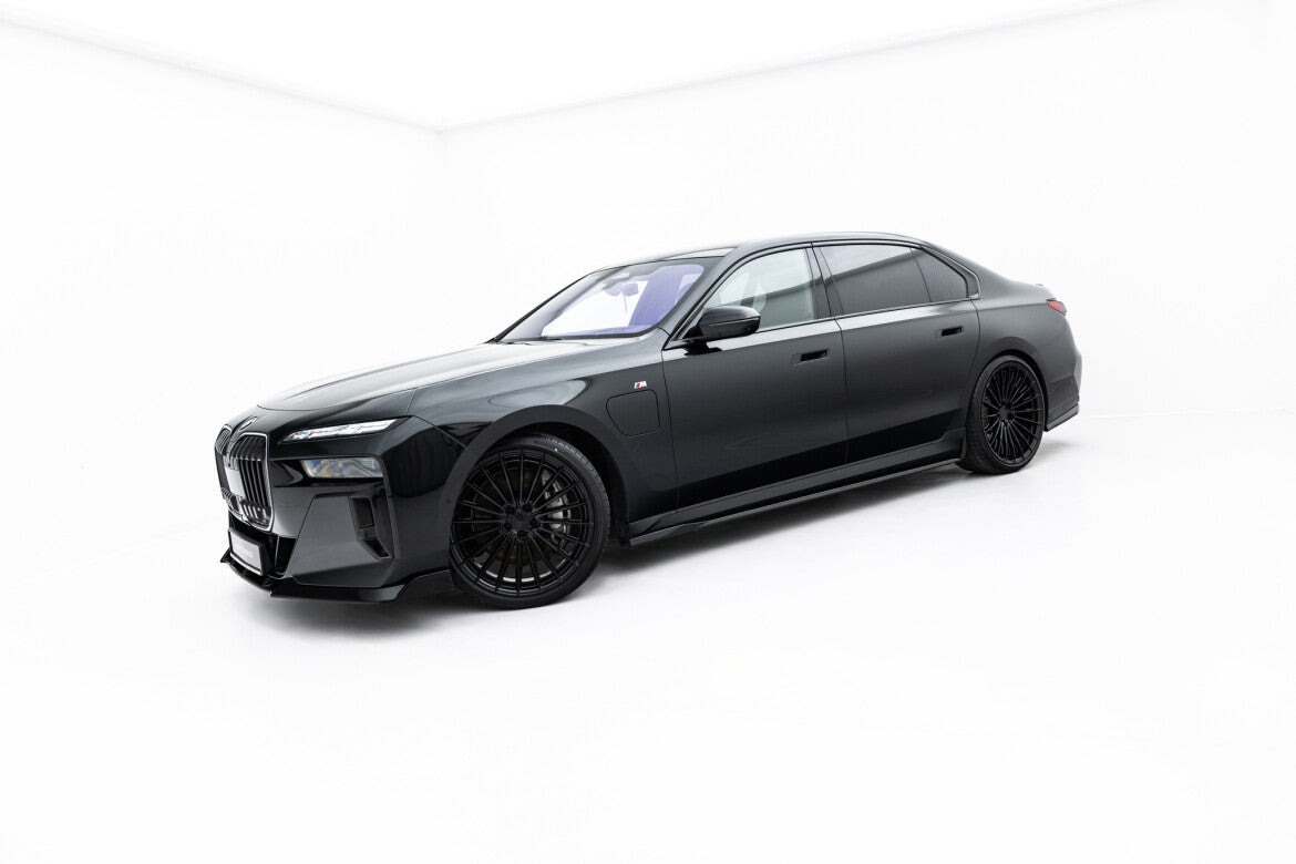 Seitenschweller Ansatz (Paar) V.2 passend für BMW 740d xDrive M Paket / 740i xDrive M-Paket G70 schwarz Hochglanz