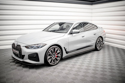 Seitenschweller Ansatz (Paar) V.2 passend für BMW i4 M-Paket G26 schwarz Hochglanz