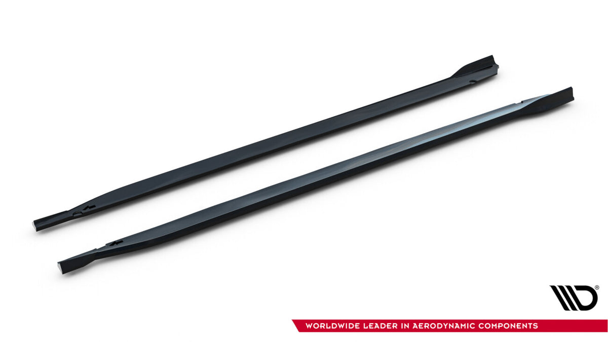 Seitenschweller Ansatz (Paar) V.2 passend für BMW M135i M Performance F70 schwarz Hochglanz