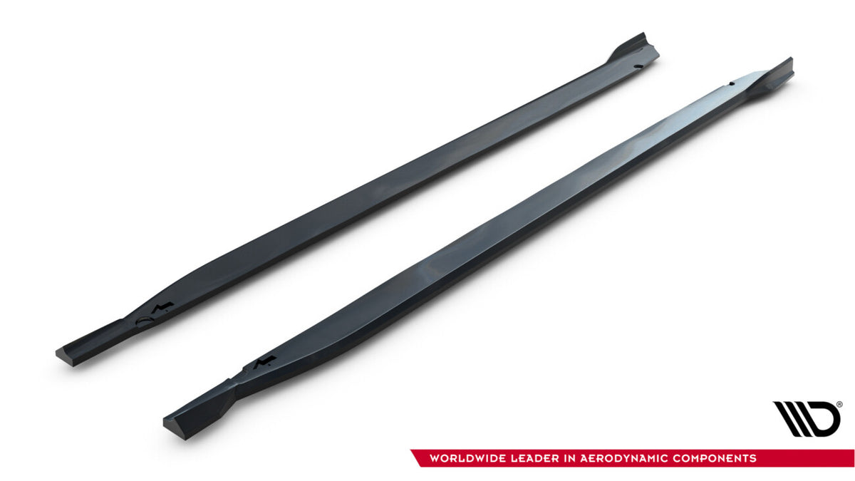 Seitenschweller Ansatz (Paar) V.2 passend für BMW M135i M Performance F70 schwarz Hochglanz