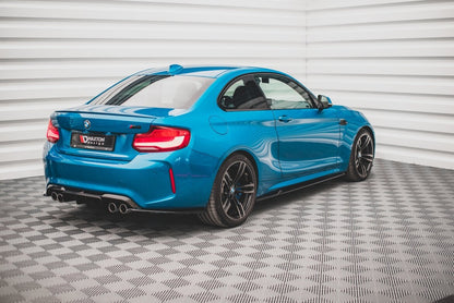 Seitenschweller Ansatz (Paar) V.2 passend für BMW M2 F87 schwarz Hochglanz