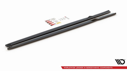 Seitenschweller Ansatz (Paar) V.2 passend für BMW M2 F87 schwarz Hochglanz