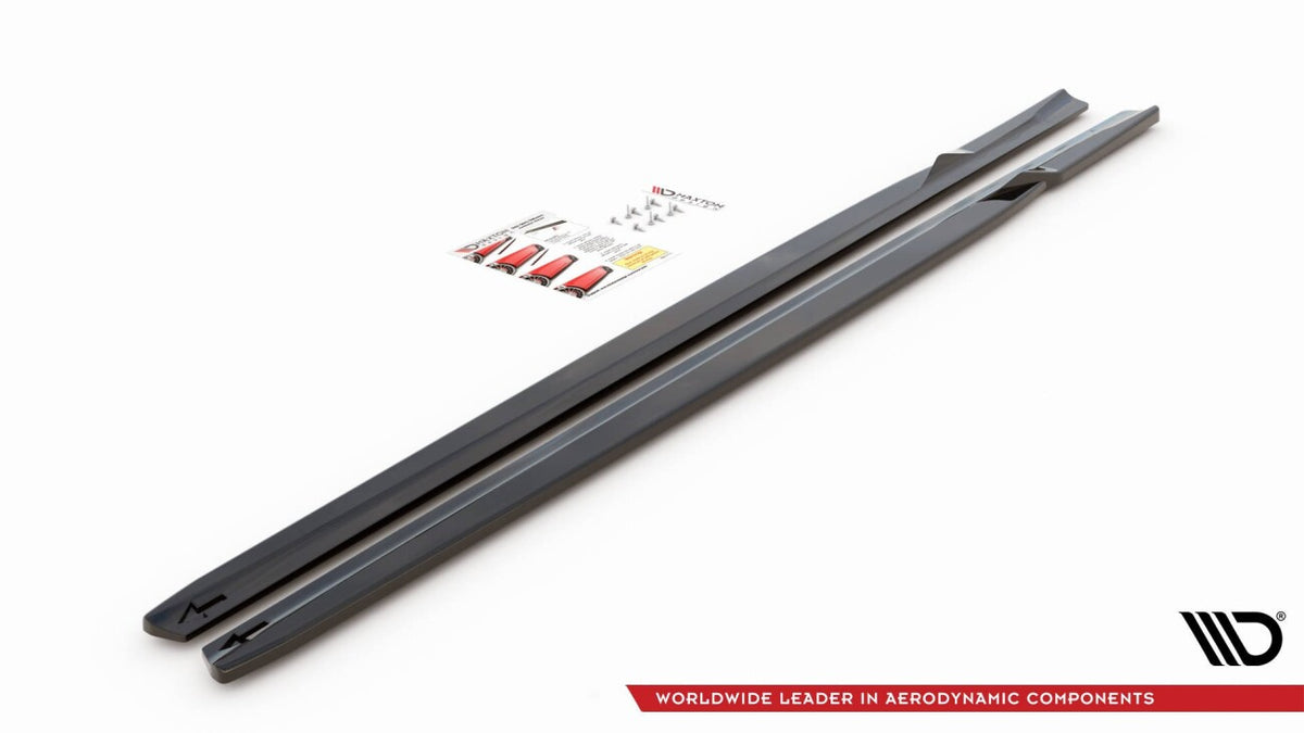 Seitenschweller Ansatz (Paar) V.2 passend für BMW M2 F87 schwarz Hochglanz