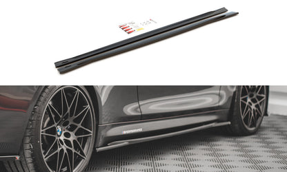 Seitenschweller Ansatz (Paar) V.2 passend für BMW M4 F82 schwarz Hochglanz