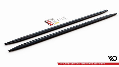 Seitenschweller Ansatz (Paar) V.2 passend für BMW M4 G82 / G82 FL schwarz Hochglanz