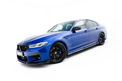 Seitenschweller Ansatz (Paar) V.2 passend für BMW M5 F90 / F90 Facelift schwarz Hochglanz
