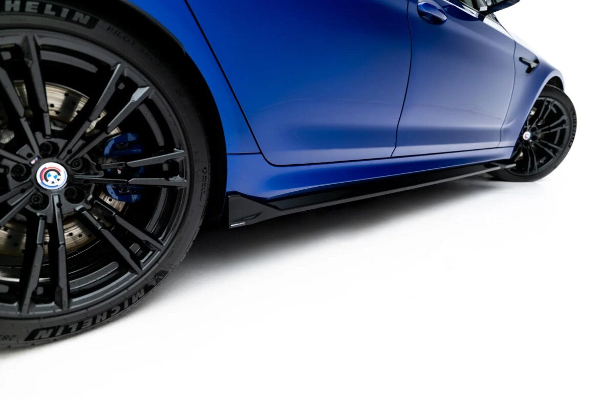 Seitenschweller Ansatz (Paar) V.2 passend für BMW M5 F90 / F90 Facelift schwarz Hochglanz
