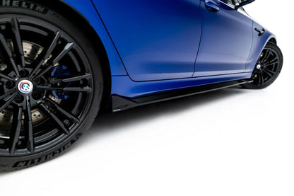 Seitenschweller Ansatz (Paar) V.2 passend für BMW M5 F90 / F90 Facelift schwarz Hochglanz