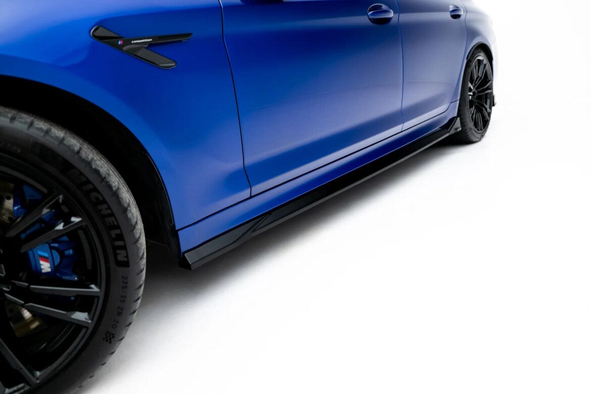 Seitenschweller Ansatz (Paar) V.2 passend für BMW M5 F90 / F90 Facelift schwarz Hochglanz