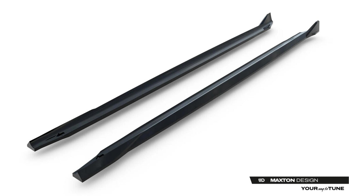 Seitenschweller Ansatz (Paar) V.2 passend für BMW M5 F90 / F90 Facelift schwarz Hochglanz