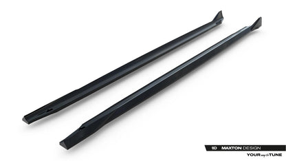 Seitenschweller Ansatz (Paar) V.2 passend für BMW M5 F90 / F90 Facelift schwarz Hochglanz