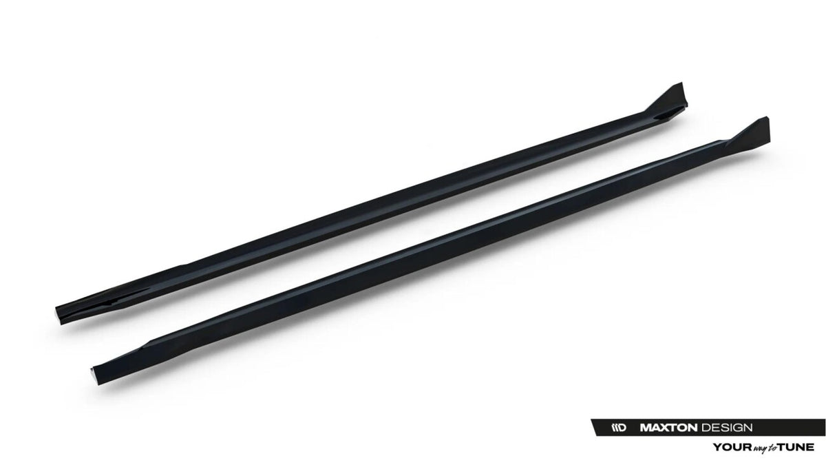 Seitenschweller Ansatz (Paar) V.2 passend für BMW M5 F90 / F90 Facelift schwarz Hochglanz