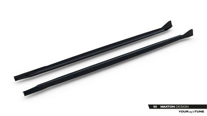 Seitenschweller Ansatz (Paar) V.2 passend für BMW M5 F90 / F90 Facelift schwarz Hochglanz
