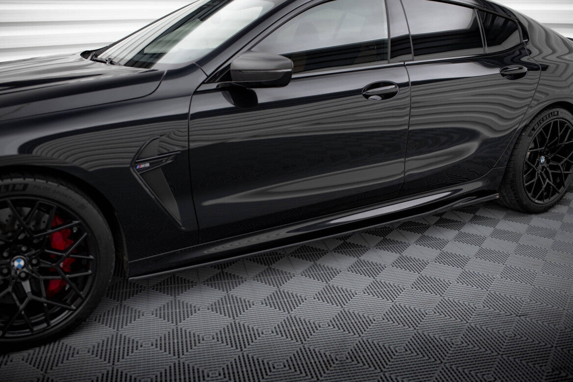 Seitenschweller Ansatz (Paar) V.2 passend für BMW M8 Gran Coupe F93 / 8 Gran Coupe M-Paket G16 schwarz Hochglanz