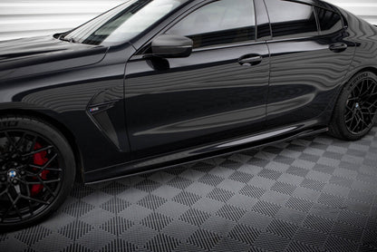 Seitenschweller Ansatz (Paar) V.2 passend für BMW M8 Gran Coupe F93 / 8 Gran Coupe M-Paket G16 schwarz Hochglanz