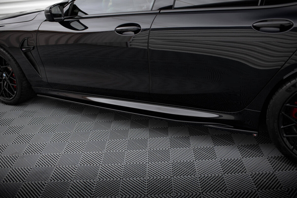 Seitenschweller Ansatz (Paar) V.2 passend für BMW M8 Gran Coupe F93 / 8 Gran Coupe M-Paket G16 schwarz Hochglanz