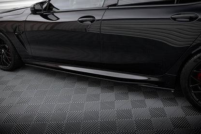 Seitenschweller Ansatz (Paar) V.2 passend für BMW M8 Gran Coupe F93 / 8 Gran Coupe M-Paket G16 schwarz Hochglanz
