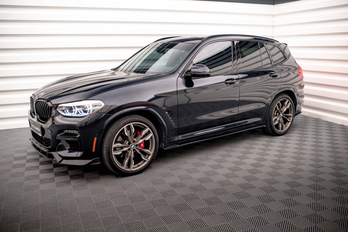 Seitenschweller Ansatz (Paar) V.2 passend für BMW X3 M40d / M40i / M-Paket G01 schwarz Hochglanz