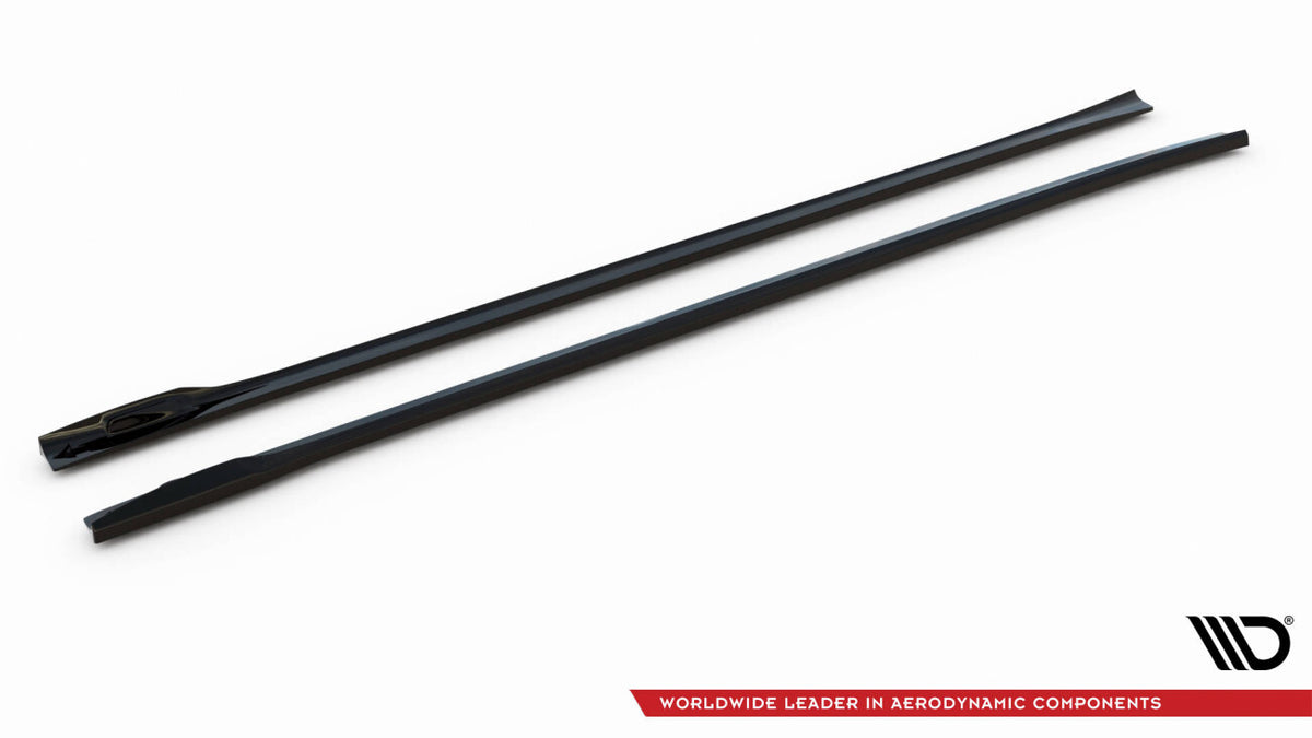 Seitenschweller Ansatz (Paar) V.2 passend für BMW X3 M40d / M40i / M-Paket G01 schwarz Hochglanz
