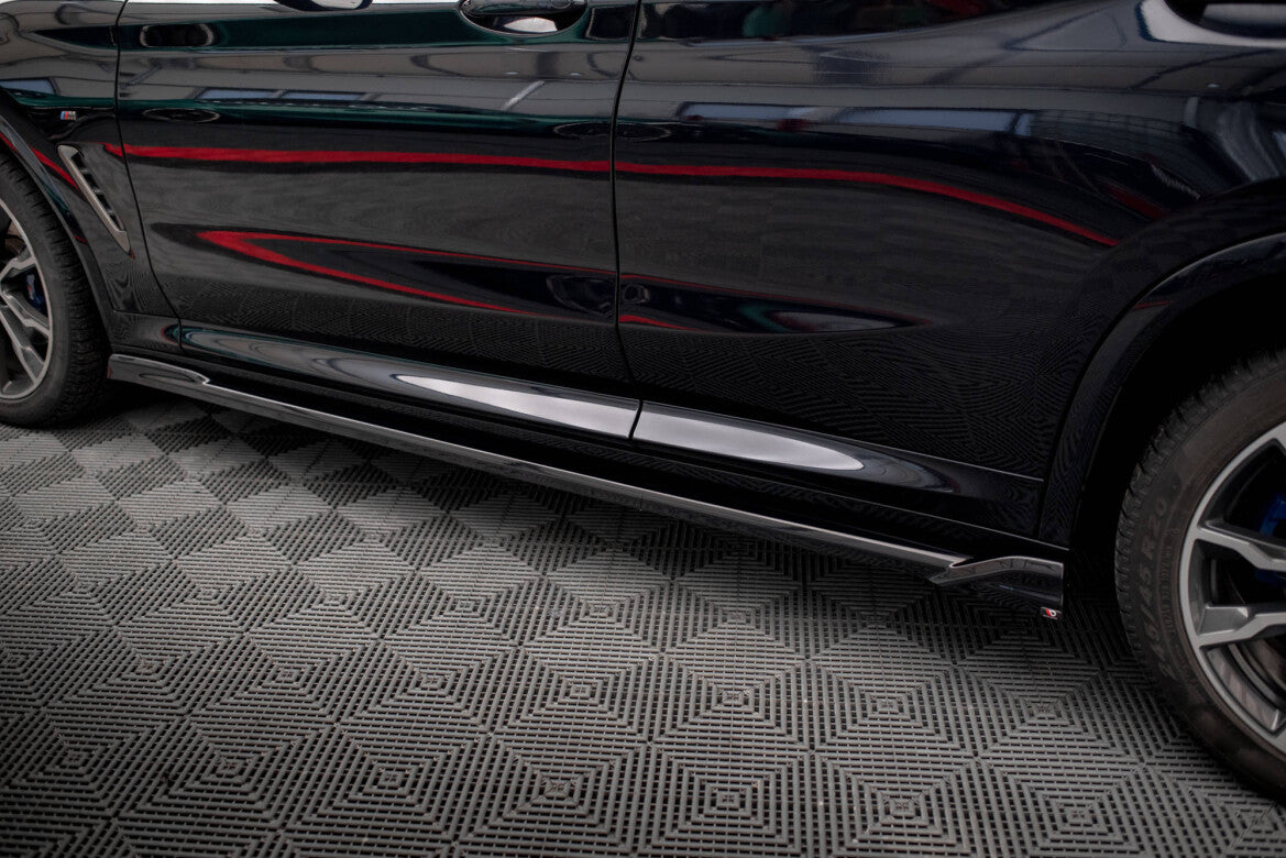 Seitenschweller Ansatz (Paar) V.2 passend für BMW X4 M-Paket G02 schwarz Hochglanz