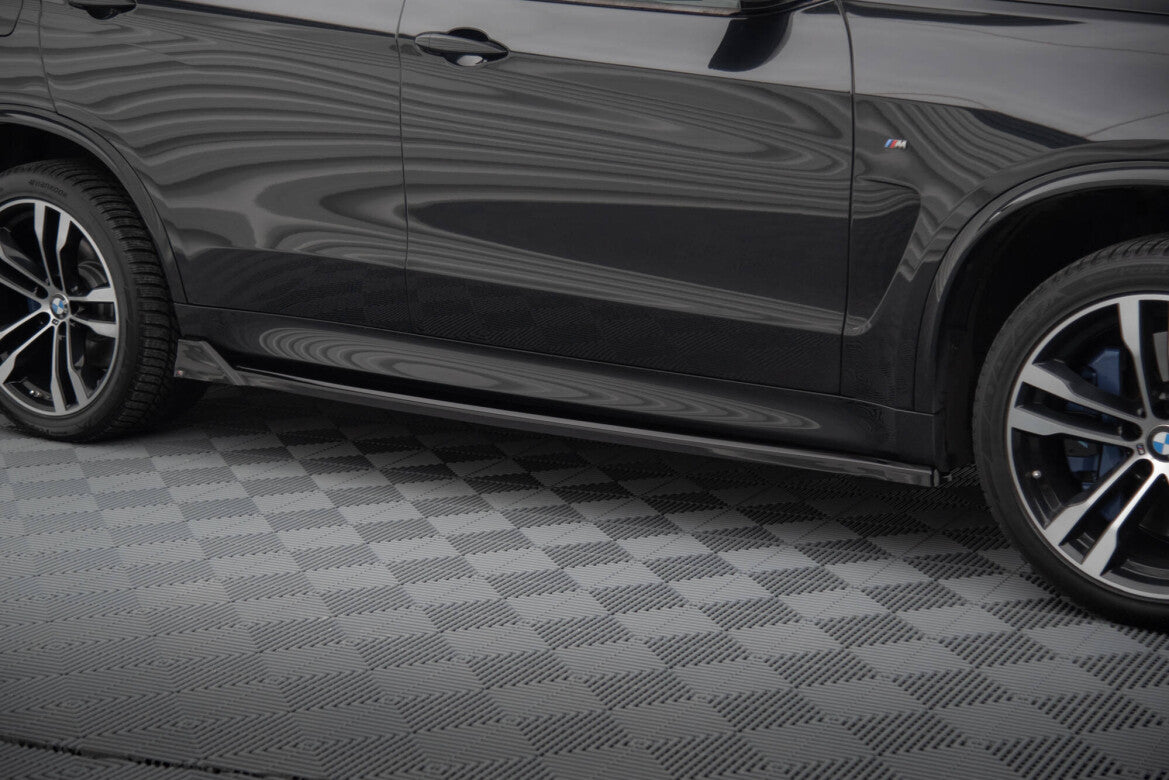 Seitenschweller Ansatz (Paar) V.2 passend für BMW X5 M-Paket F15 schwarz Hochglanz