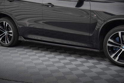 Seitenschweller Ansatz (Paar) V.2 passend für BMW X5 M-Paket F15 schwarz Hochglanz