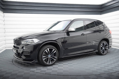Seitenschweller Ansatz (Paar) V.2 passend für BMW X5 M-Paket F15 schwarz Hochglanz