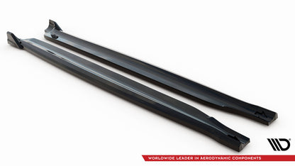 Seitenschweller Ansatz (Paar) V.2 passend für BMW X5 M-Paket F15 schwarz Hochglanz