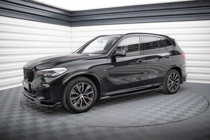 Seitenschweller Ansatz (Paar) V.2 passend für BMW X5 M-Paket G05 schwarz Hochglanz