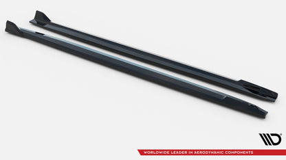 Seitenschweller Ansatz (Paar) V.2 passend für BMW X5 M-Paket G05 schwarz Hochglanz