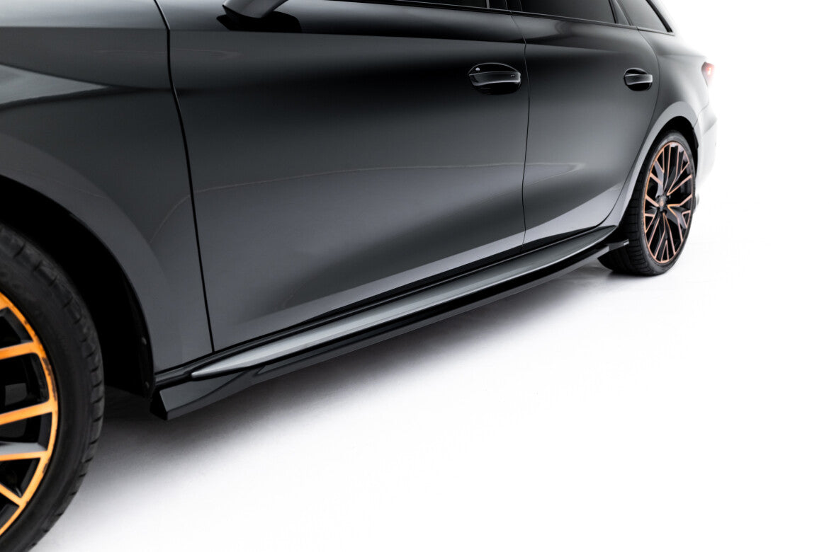 Seitenschweller Ansatz (Paar) V.2 passend für CUPRA Leon ST / Hatchback Aero Mk1 / Mk1 FL schwarz Hochglanz