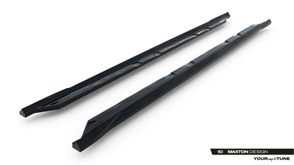 Seitenschweller Ansatz (Paar) V.2 passend für Cupra Leon ST / Hatchback Mk1 Facelift schwarz Hochglanz