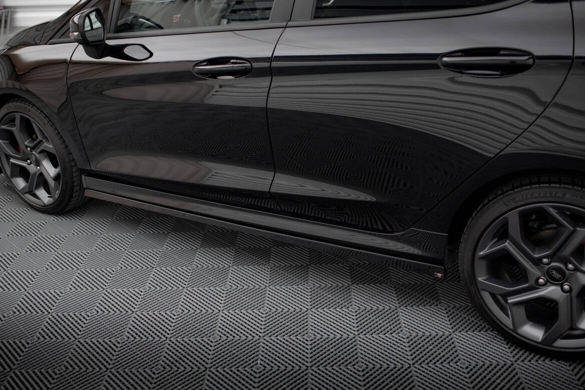 Seitenschweller Ansatz (Paar) V.2 passend für Ford Fiesta Mk8 ST / ST-Line schwarz Hochglanz