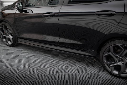 Seitenschweller Ansatz (Paar) V.2 passend für Ford Fiesta Mk8 ST / ST-Line schwarz Hochglanz