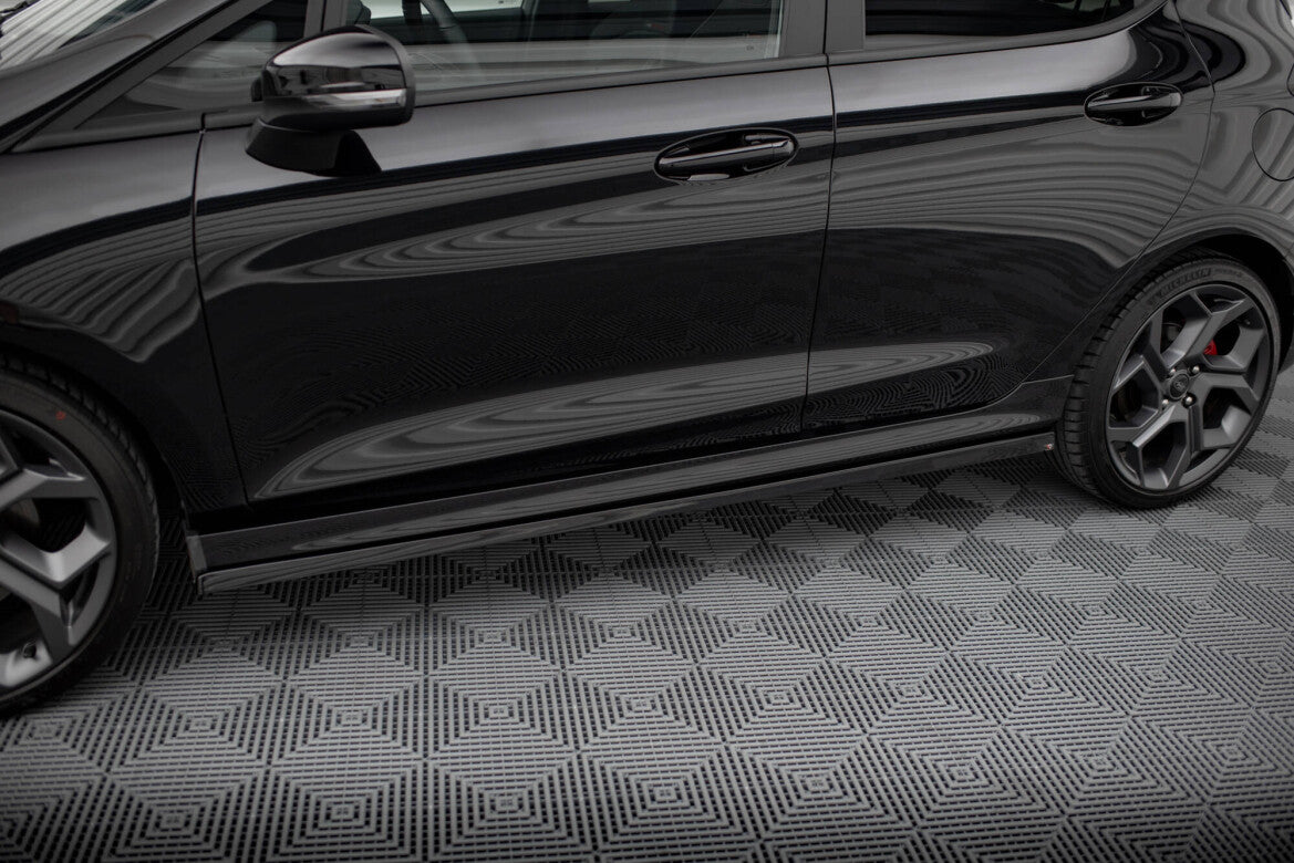 Seitenschweller Ansatz (Paar) V.2 passend für Ford Fiesta Mk8 ST / ST-Line schwarz Hochglanz