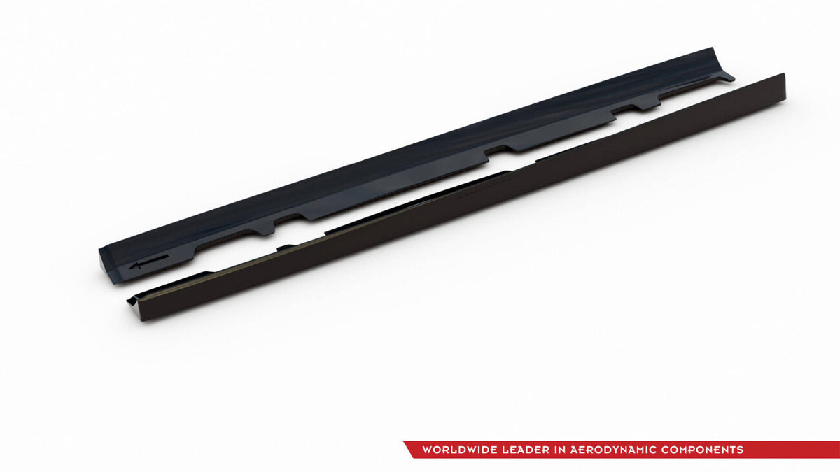 Seitenschweller Ansatz (Paar) V.2 passend für Ford Fiesta Mk8 ST / ST-Line schwarz Hochglanz