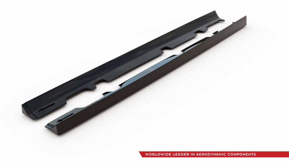Seitenschweller Ansatz (Paar) V.2 passend für Ford Fiesta Mk8 ST / ST-Line schwarz Hochglanz