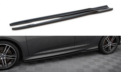 Seitenschweller Ansatz (Paar) V.2 passend für Ford Focus ST Mk3 schwarz Hochglanz