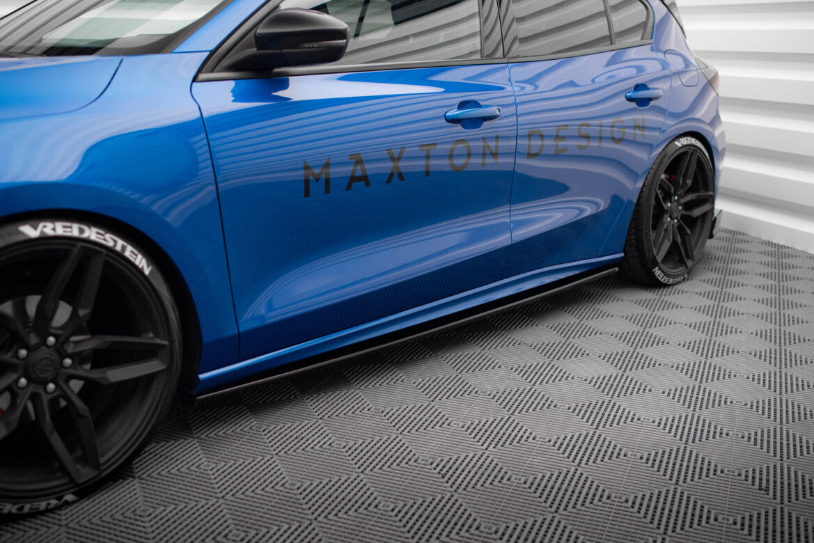 Seitenschweller Ansatz (Paar) V.2 passend für Ford Focus ST / ST-Line Mk4 schwarz Hochglanz