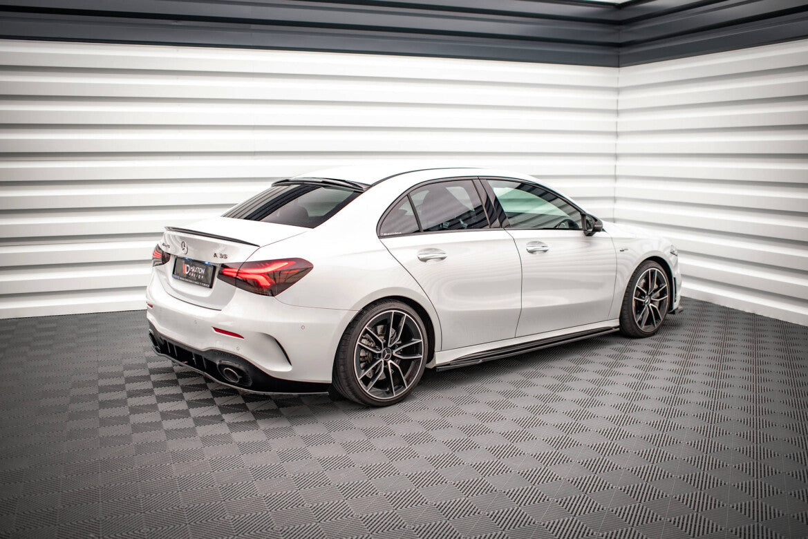 Seitenschweller Ansatz (Paar) V.2 passend für Mercedes A35 AMG / AMG-Line W177 schwarz Hochglanz