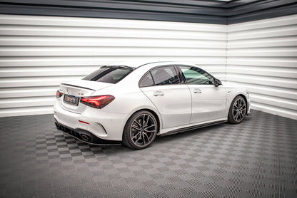 Seitenschweller Ansatz (Paar) V.2 passend für Mercedes A35 AMG / AMG-Line W177 schwarz Hochglanz