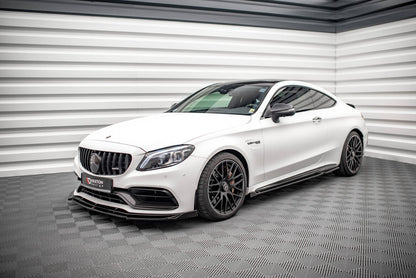 Seitenschweller Ansatz (Paar) V.2 passend für Mercedes-AMG C 63 AMG Coupe C205 FL schwarz Hochglanz