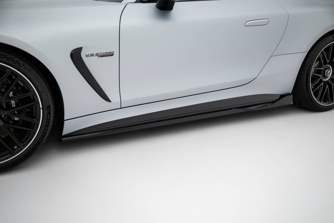 Seitenschweller Ansatz (Paar) V.2 passend für Mercedes-AMG GT 63 / 55 / 63 S E Performance C192 schwarz Hochglanz