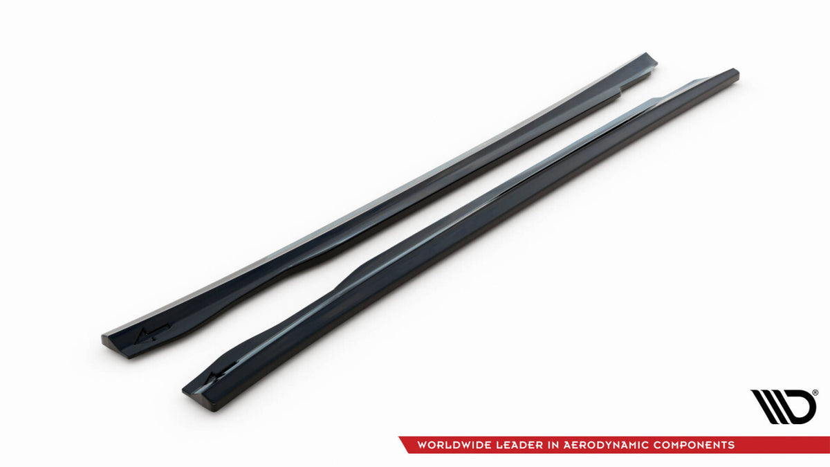 Seitenschweller Ansatz (Paar) V.2 passend für Mercedes CLS C218 / C218 FL schwarz Hochglanz