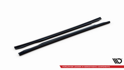 Seitenschweller Ansatz (Paar) V.2 passend für Mercedes CLS C218 / C218 FL schwarz Hochglanz