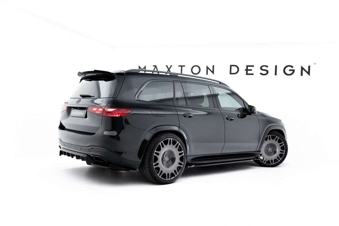 Seitenschweller Ansatz (Paar) V.2 passend für Mercedes GLS AMG-Line X167 schwarz Hochglanz