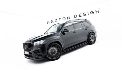 Seitenschweller Ansatz (Paar) V.2 passend für Mercedes GLS AMG-Line X167 schwarz Hochglanz